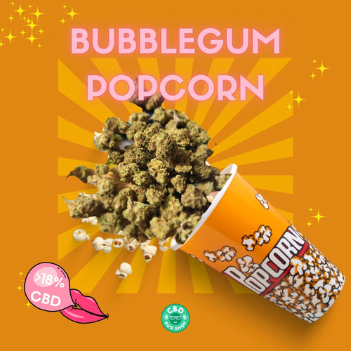Bubblegum Popcorn Nugs- Loose Tea Hemp Flower  (CBD >18%) (< 1mg THC)
