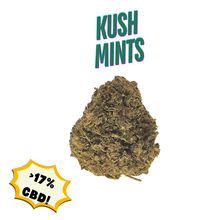 Load image into Gallery viewer, cbd bud flower kush mints 