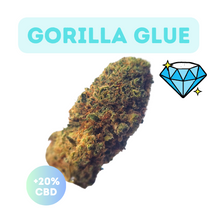 Load image into Gallery viewer, Gorilla Glue CBD flower – premium hemp bud for tea, organically grown, lab-tested, legal in the UK, rich in CBD, low THC (&lt;0.2%). 